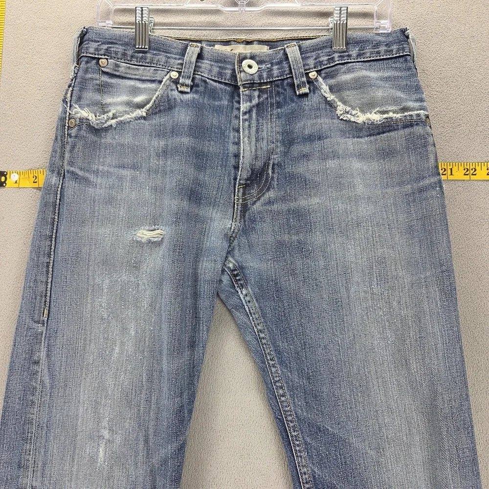 Vintage Levis Engineered Jeans Mens Blue Zip Fly Whiskers Fits 30x30